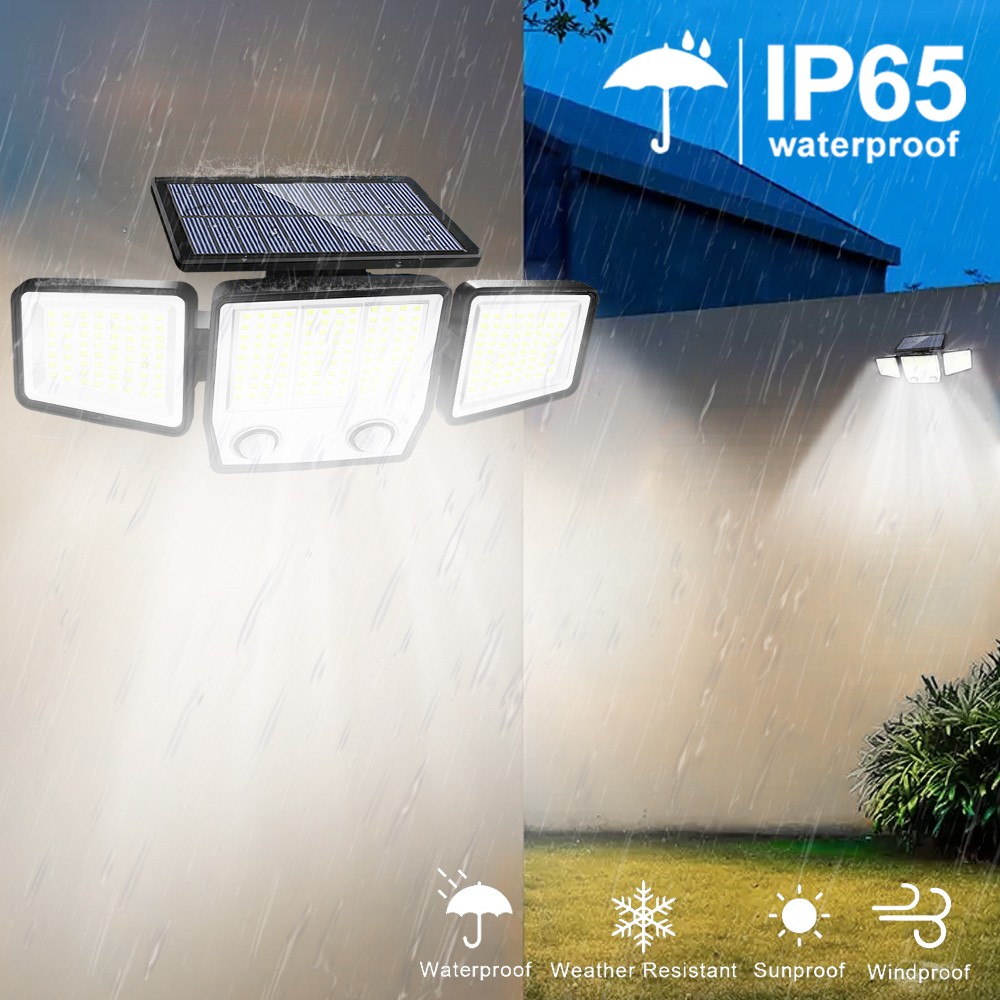 Solar Security Flood Lights, Waterproof Sensor Lights Wall Light for Yard Garden Patio Pathway