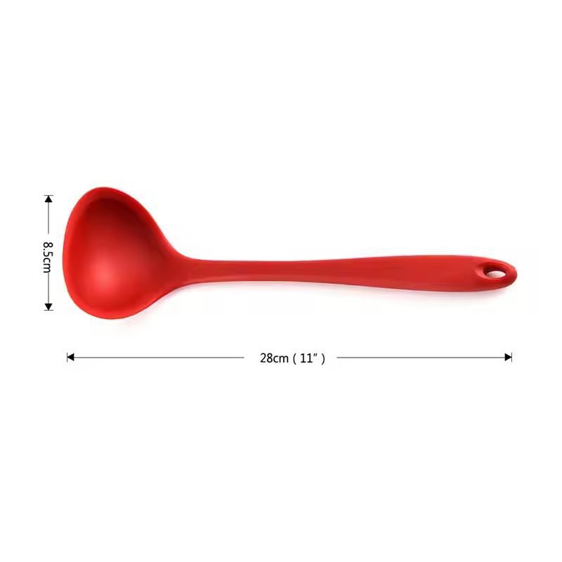 Silicone Flex-Handle Ladle – Heat-Resistant Non-Stick Soup & Sauce Spoon