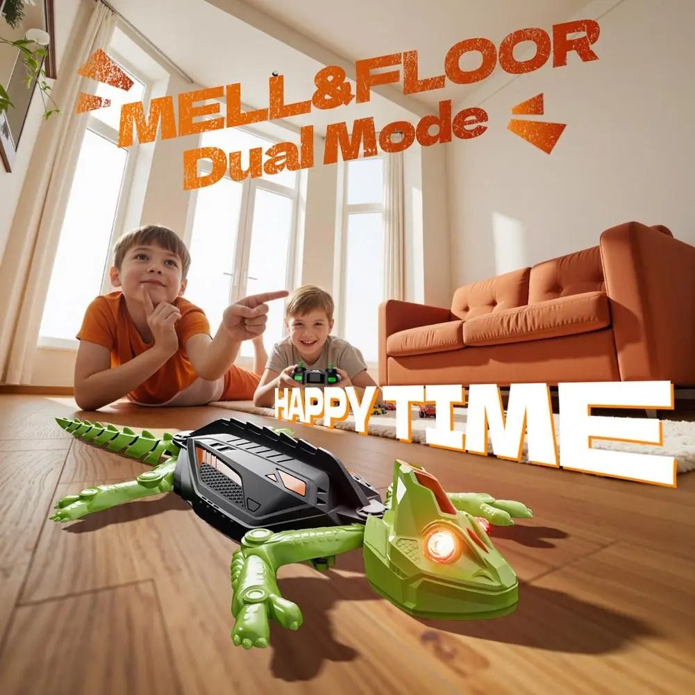Remote Control Wall Climbing Gecko Robot Toy Rechargeable RC Climber
