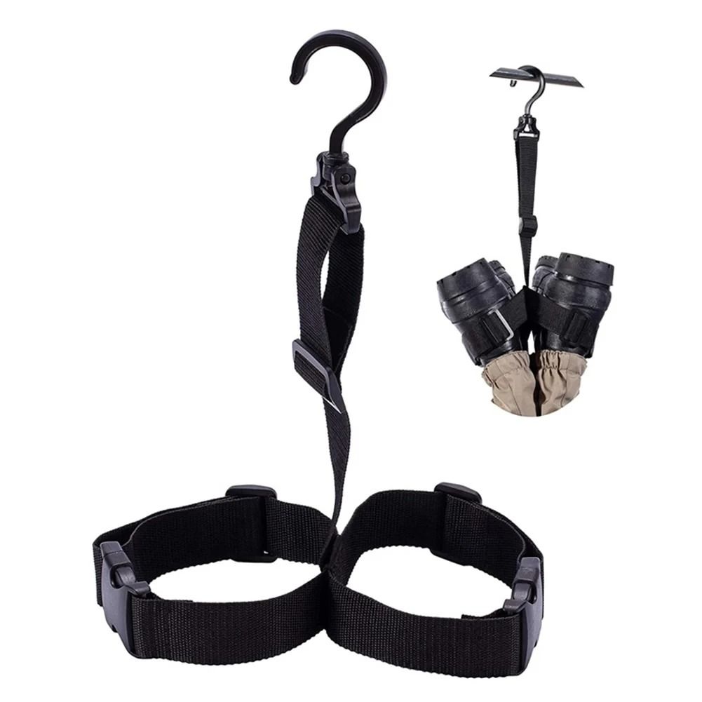 Adjustable Fishing Wader Boots Hanger – Drying Rack Strap Belt for Rain Shoes & Hunting Boots