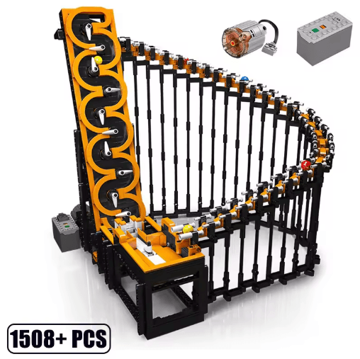 MOC Technical Building Blocks GBC Harp Track – Mechanical Transmission Ball Lift Brick Set