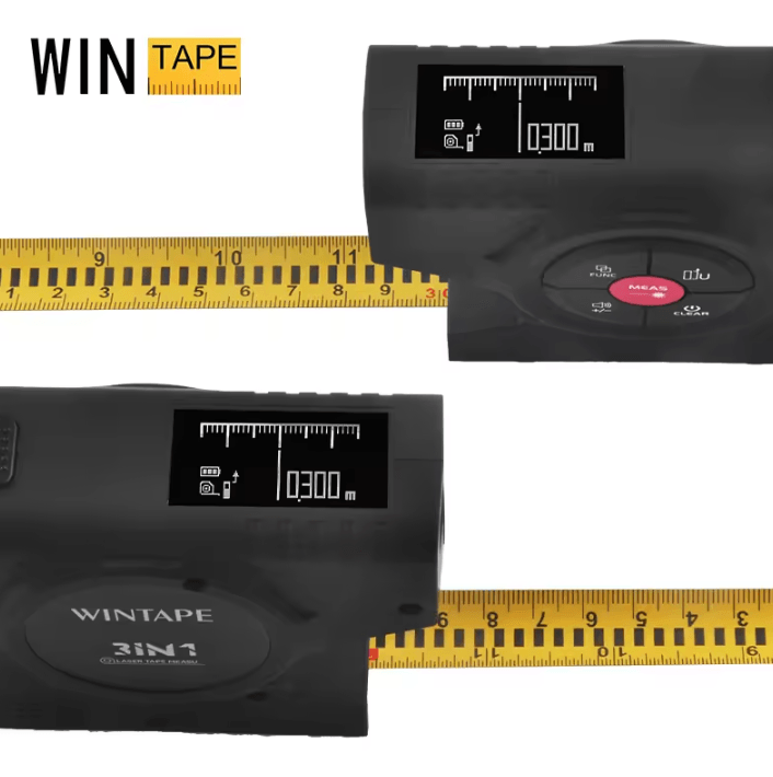 50 Meter Wintape Three-in-One Digital Laser Distance Meter with Digital Display