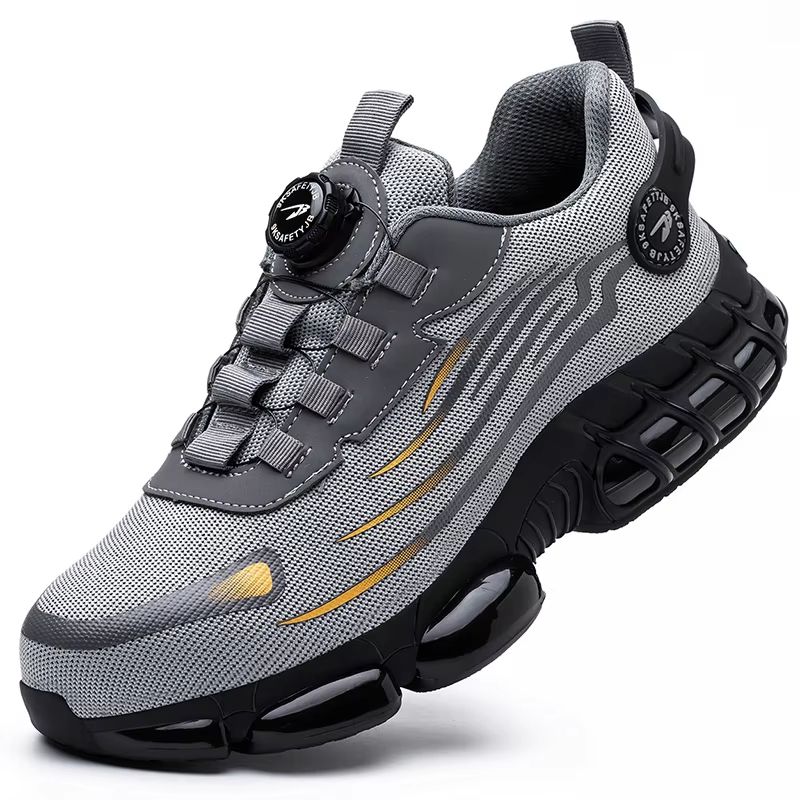 Men's Rotating Button Safety Shoes Anti-Smash and Anti-Puncture Protective Boots