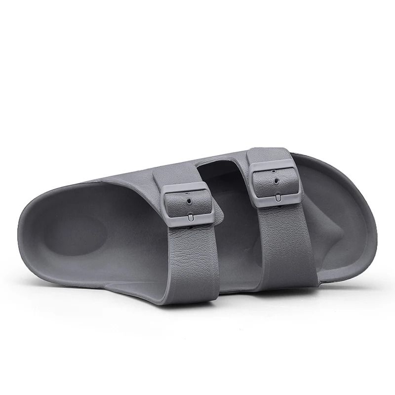 Mens Adjustable Soft Slides Lightweight Anti Slip Summer Slippers
