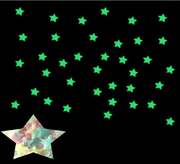 StarGlow 100 Piece Glow in the Dark Wall Stickers Set