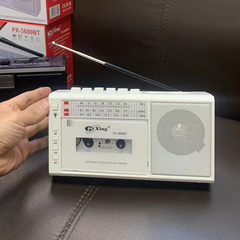 Retro Cassette Player with Bluetooth, AM FM SW Radio and USB Portable Boombox
