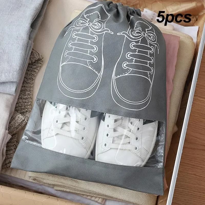 Non Woven Waterproof Shoes Storage Bag Set for Closet and Travel