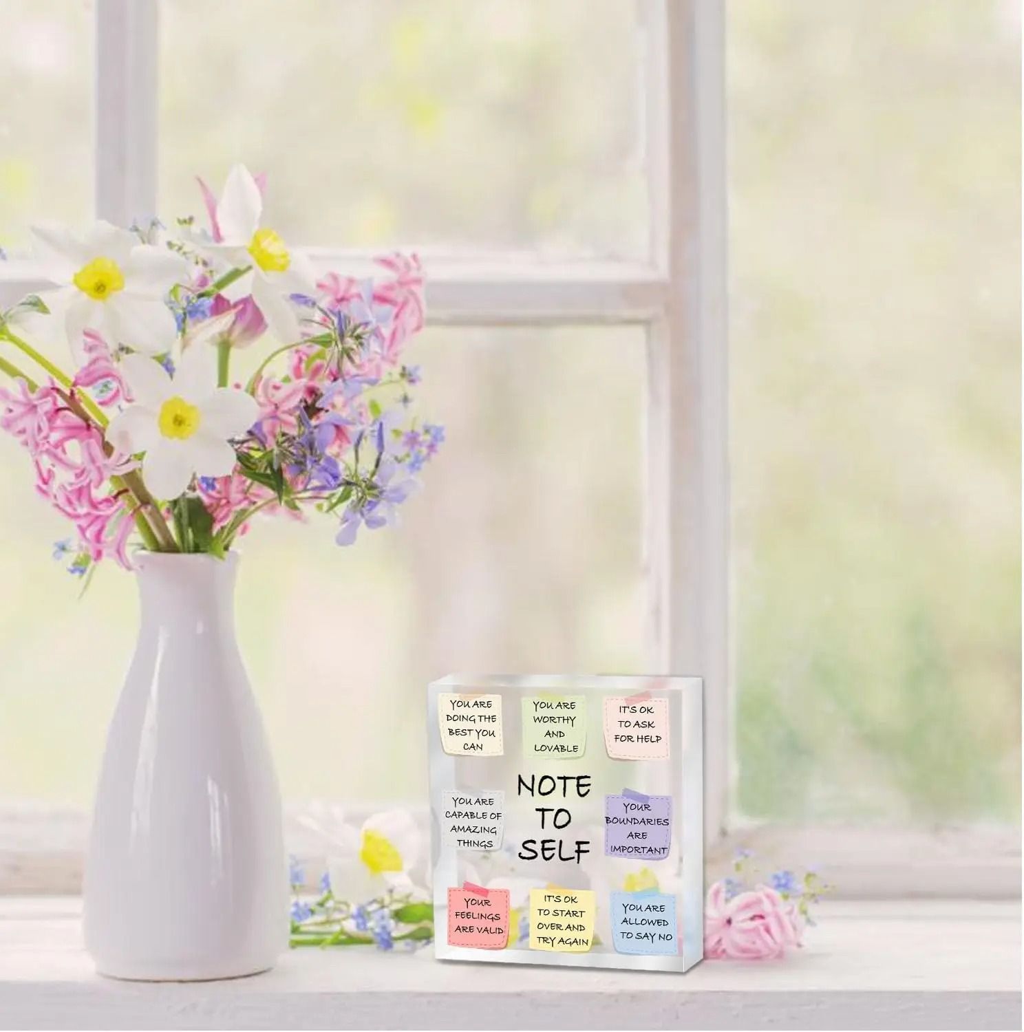 Mental Health Awareness Acrylic Sign | Psychology Motivational Decor for Counseling, Classroom & Office