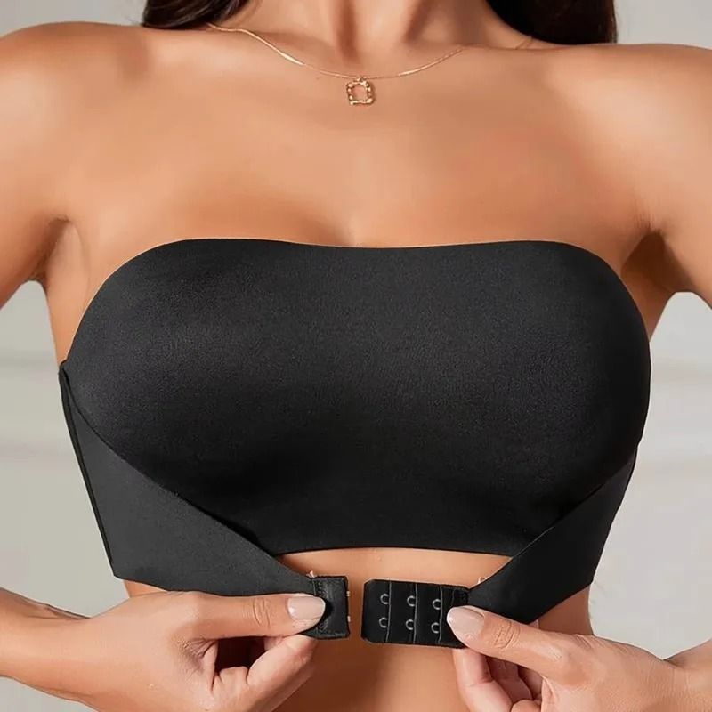 Seamless No-Padding Strapless Push-Up Bra
