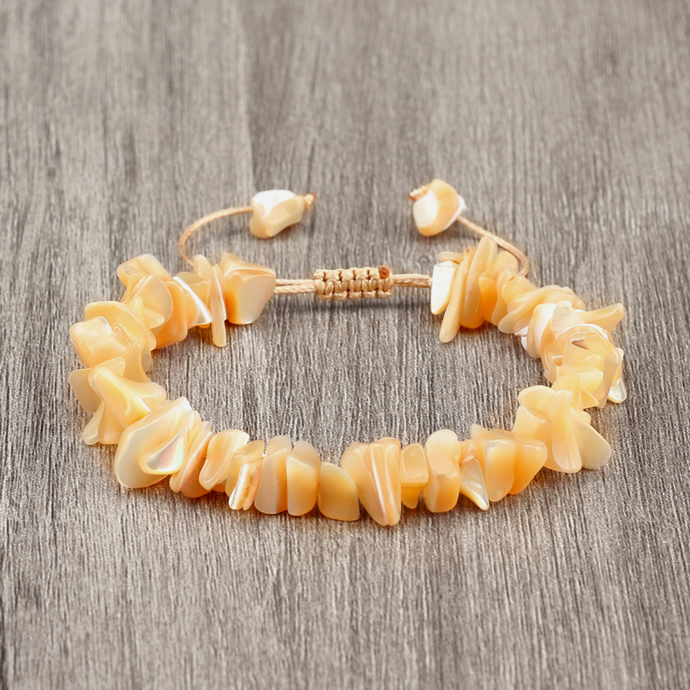 Bohemia Natural Shell Bracelet for Women, Men, Irregular Beach Handmade Adjustable Bangle Fashion Jewelry