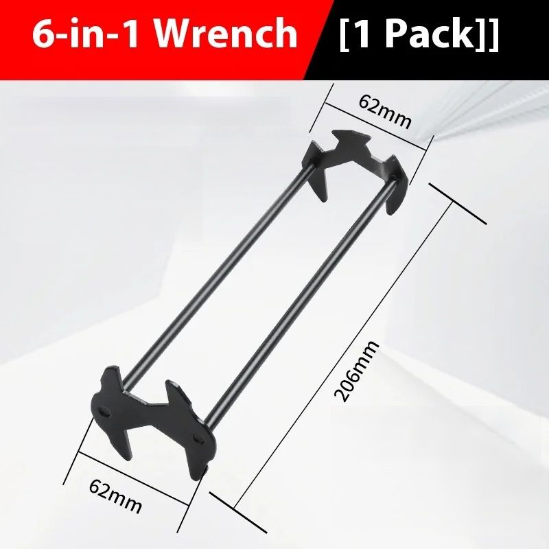 5-in-1 Multifunction Sink Wrench – Carbon Steel Faucet & Plumbing Repair Tool