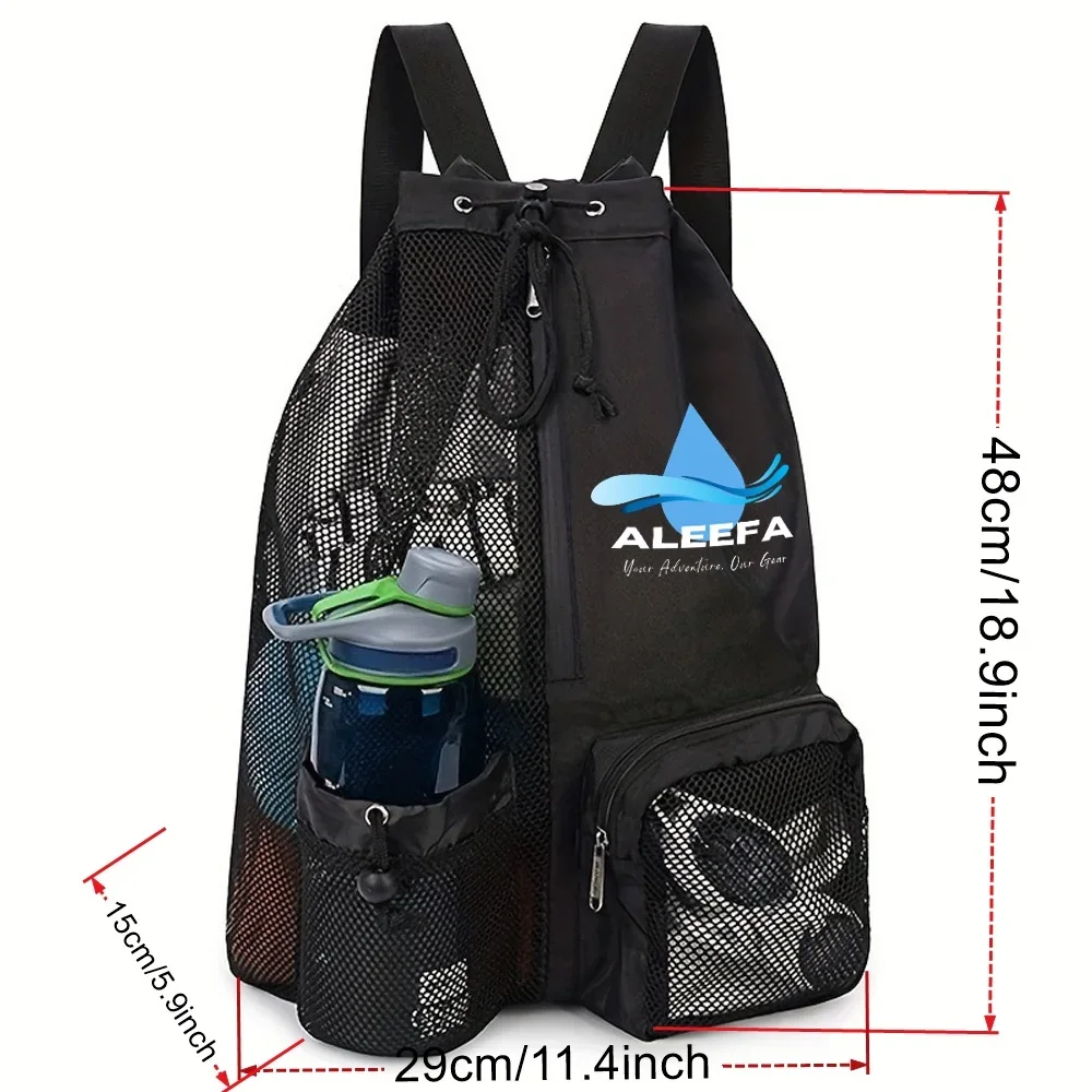 Swim Mesh Backpack with Wet Pocket Waterproof Gym Beach Travel Bag
