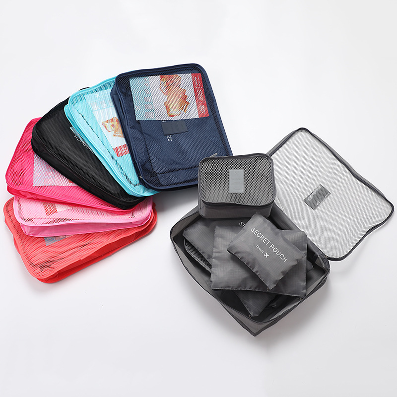 Portable Luggage Organizer, Travel Clothes Storage Bags Set, Packing Cubes for Suitcase, Shoe Pouch for Effortless