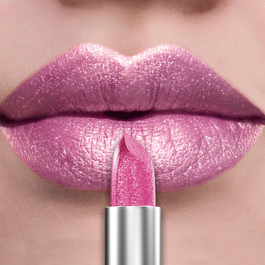Bold Intense Glitter Metallic Lipstick Long-Lasting Pearlescent Lip Tint