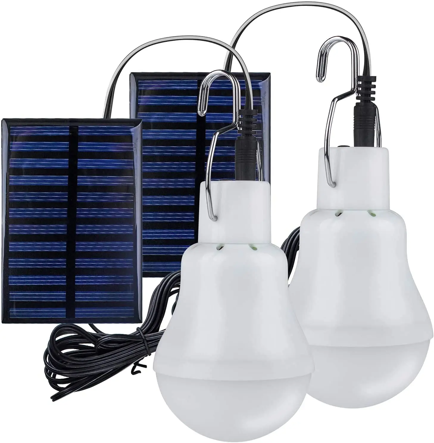 Waterproof LED Solar Bulb Light Outdoor USB Charged Hanging Emergency Lamp, Portable Sunlight Powered Indoor Lighting