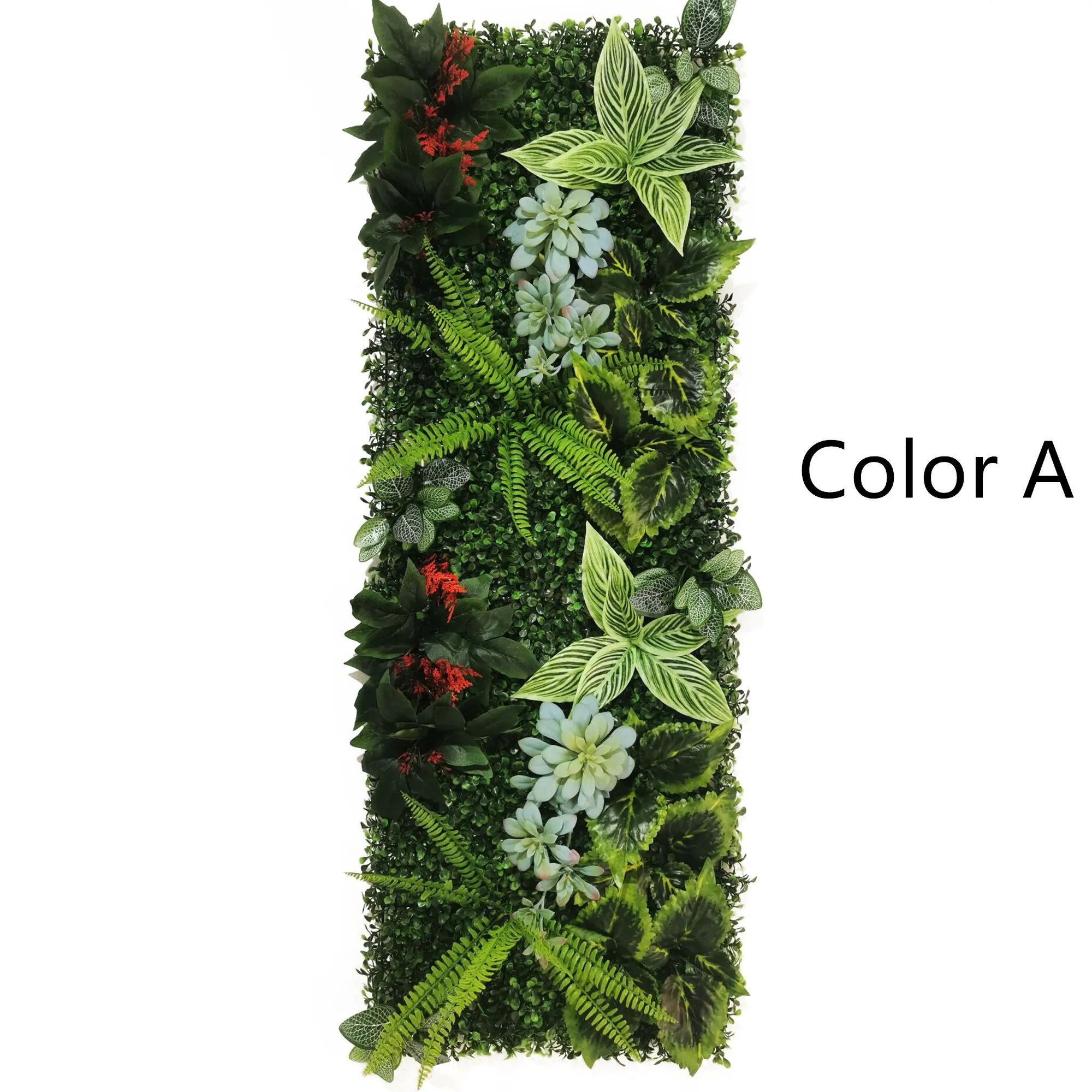 Artificial Rose Wall Panel Greenery Backdrop 15.75x47.24in Decorative Lawn Mat