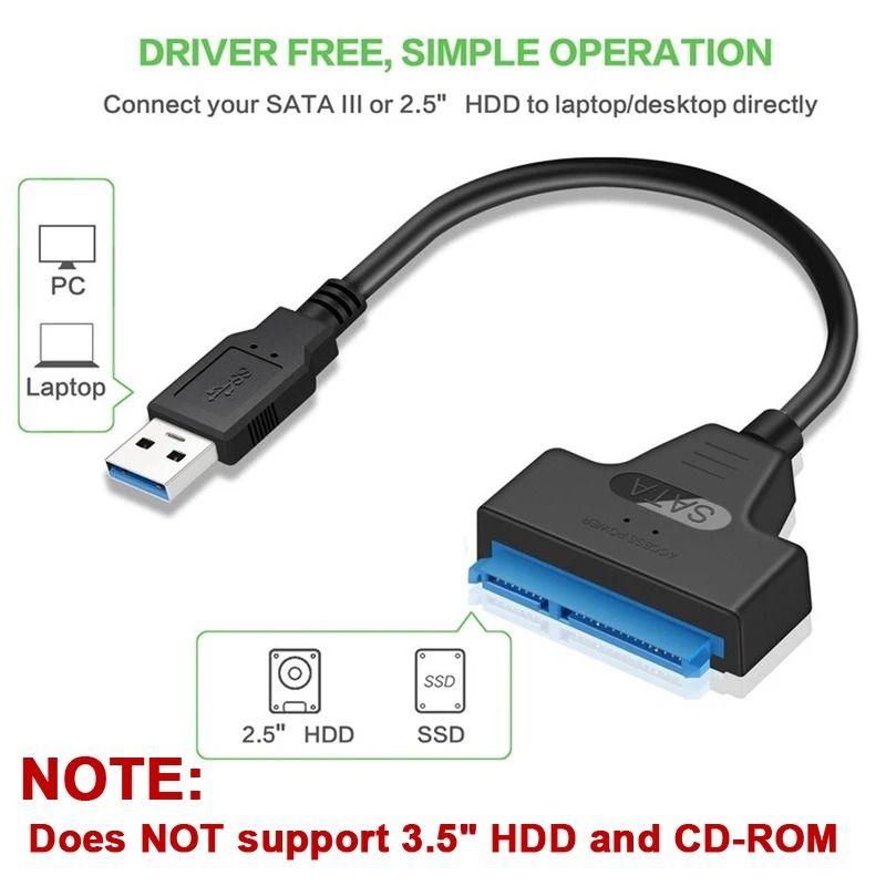 USB 3.0 to SATA III High-Speed Adapter Cable