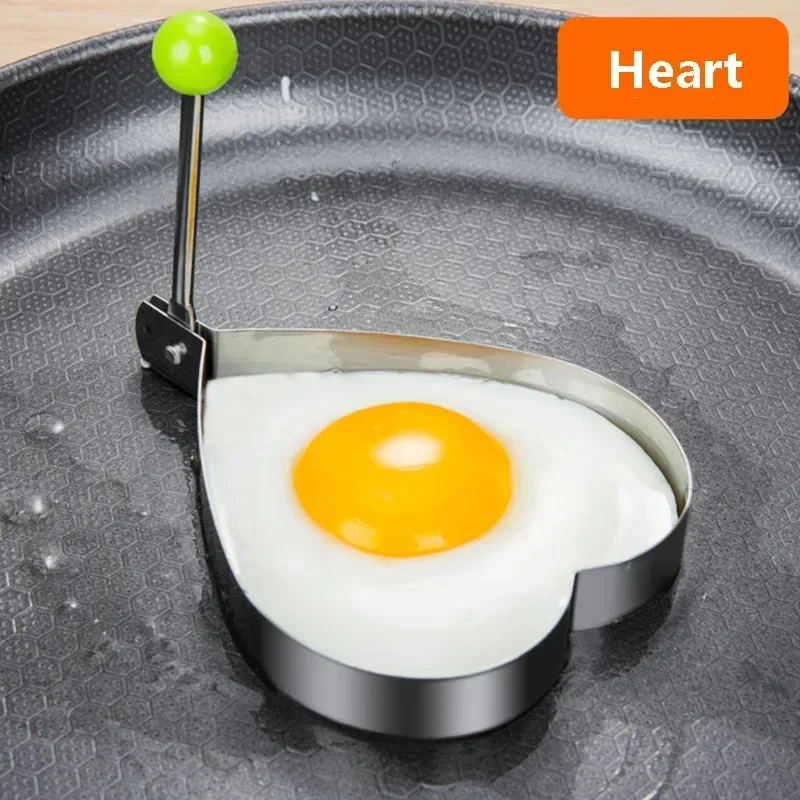 Heart Shaped Pancake Mold, Stainless Steel Omelette Ring, Breakfast Cooking Tool