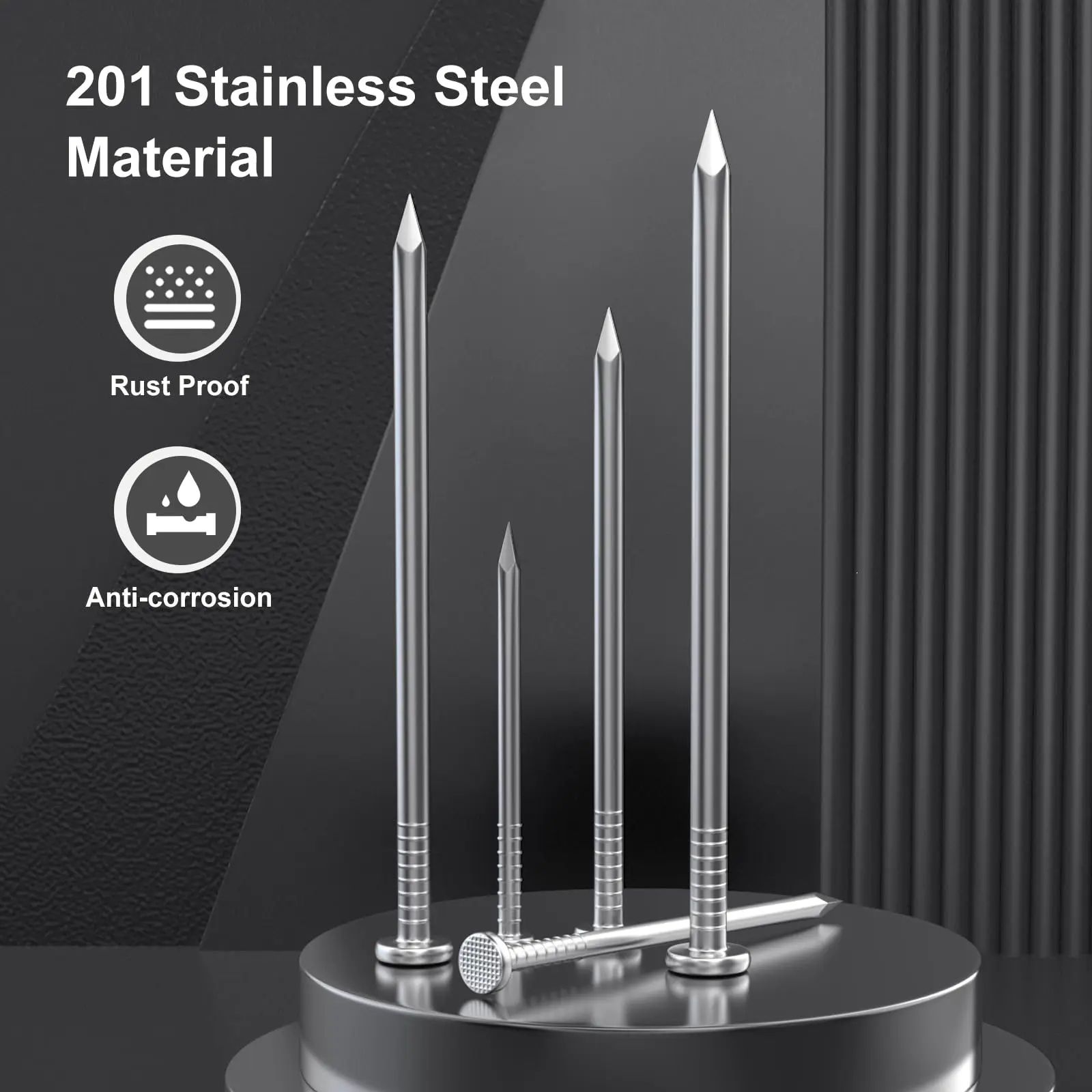 Premium Steel Round-Head Tacks for Jewelry Box Hinges - 280-Piece Set
