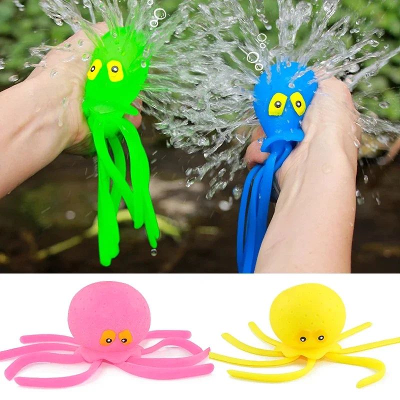 Octopus Sponge Bath Toy for Babies – Water Absorbing Squeeze Toy for Bath & Pool Play