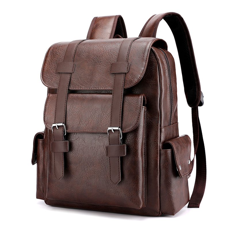 Premium mens leather backpack with Laptop Sleeve Large Capacity Business Travel Bag