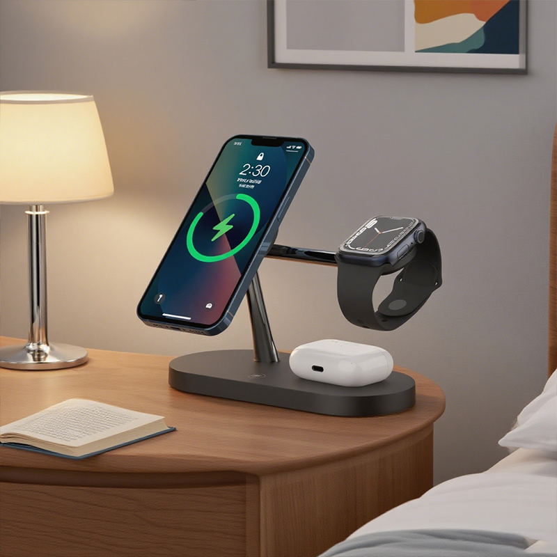 Fast Charging Station, Wireless Charger Stand for Smart Watches, Compatible with Almost All Smart Phones