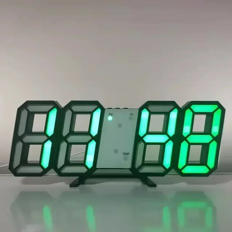 3D LED Digital Wall Clock Alarm Clock