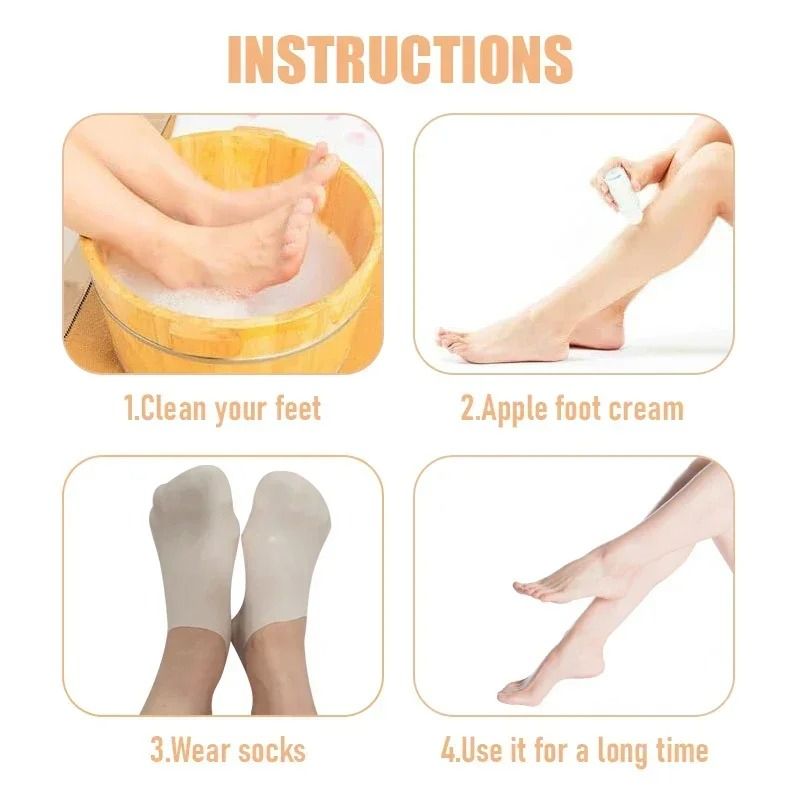 Full Coverage Hydrogel Moisturizing Foot Sleeves