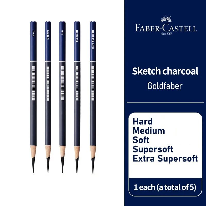 Faber-Castell Goldfaber Professional Sketching Charcoal Pencils - Artisan Grade