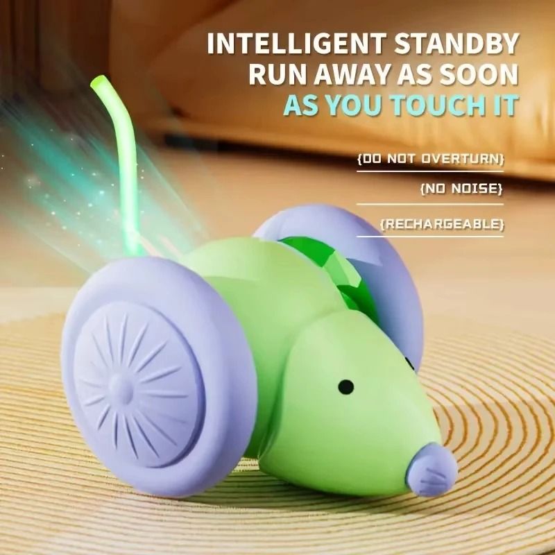 Automatic Electric Mouse Cat Toy – Intelligent Obstacle Avoidance Teaser – High-Yield Feline Interaction Hub