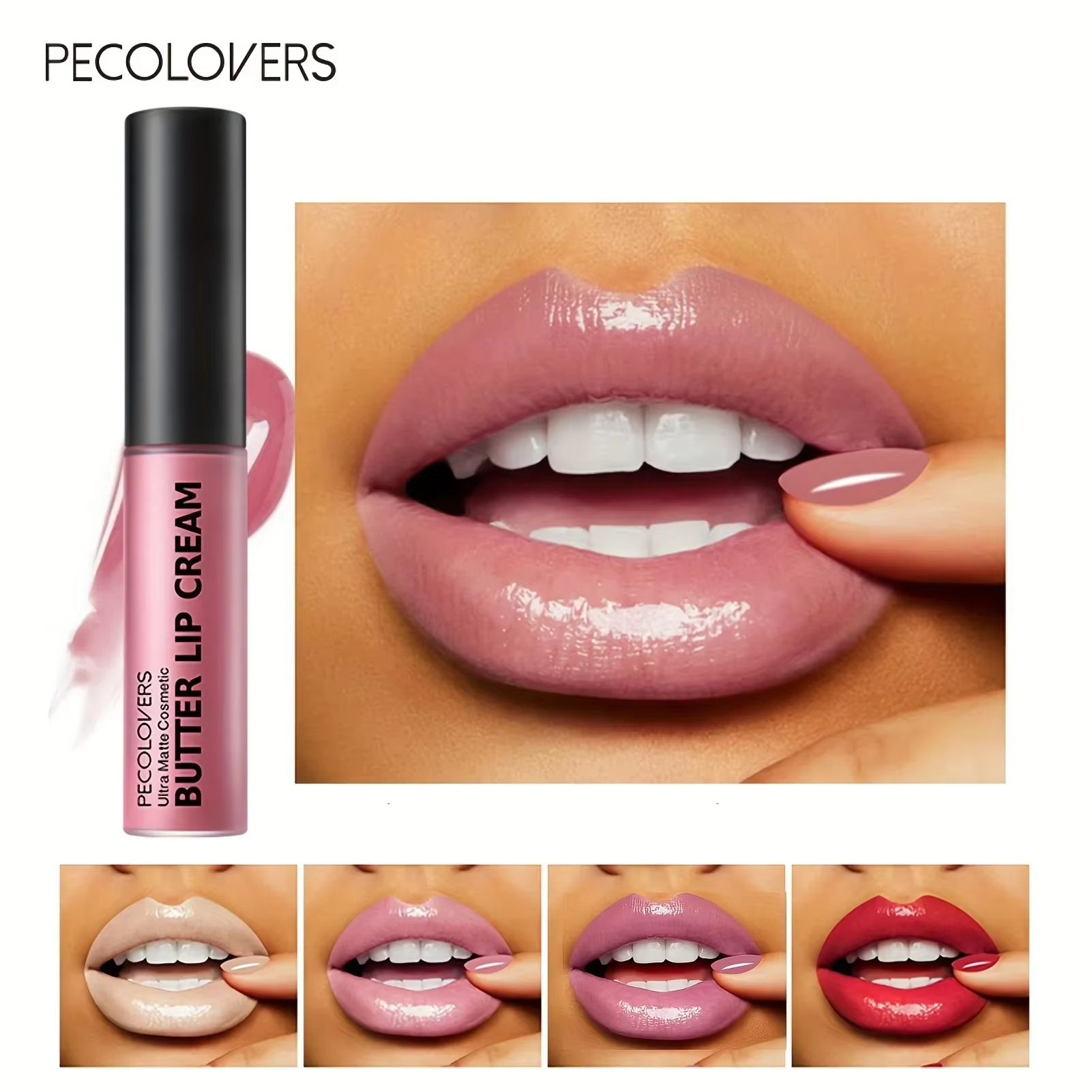 Butter Silky Hydrating Lip Gloss Long Lasting Pink Red Liquid Lipstick