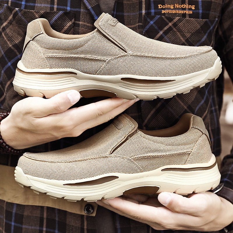 Trendy Men's Canvas Shoes, Comfortable Breathable Loafers, Casual Walking Sports Shoes for Men