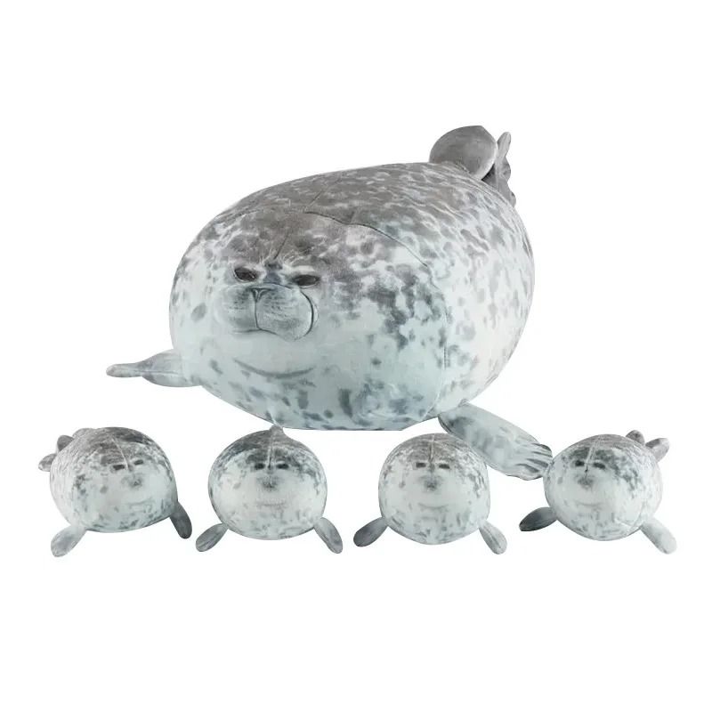 Mother and Son Seal Plush Toy Set with Zipper Design 40 Inch