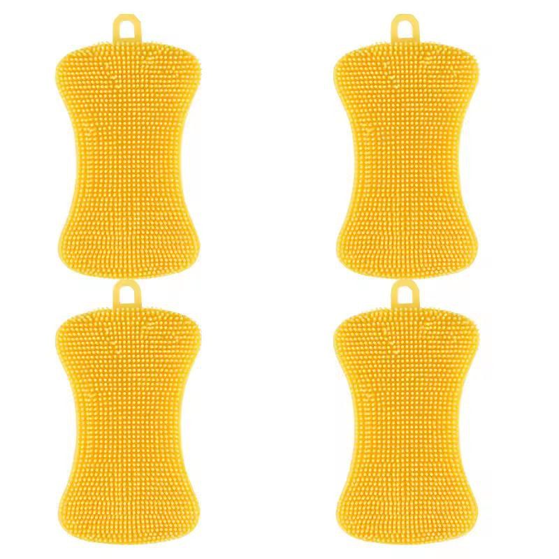Silicone Kitchen Scrubber Brush – Gentle & Effective Pot Pan Cleaner