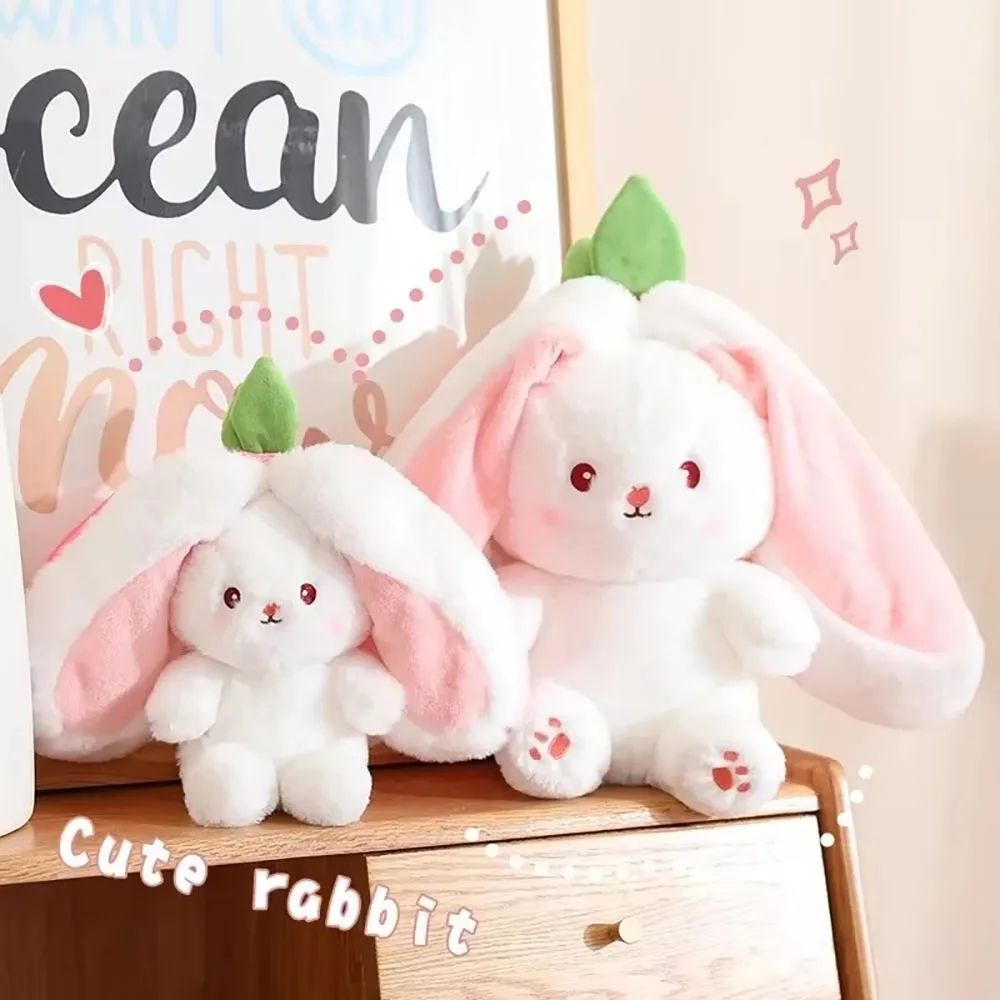 Cute Rabbit Plush Toy Soft Strawberry Bunny Stuffed Animal