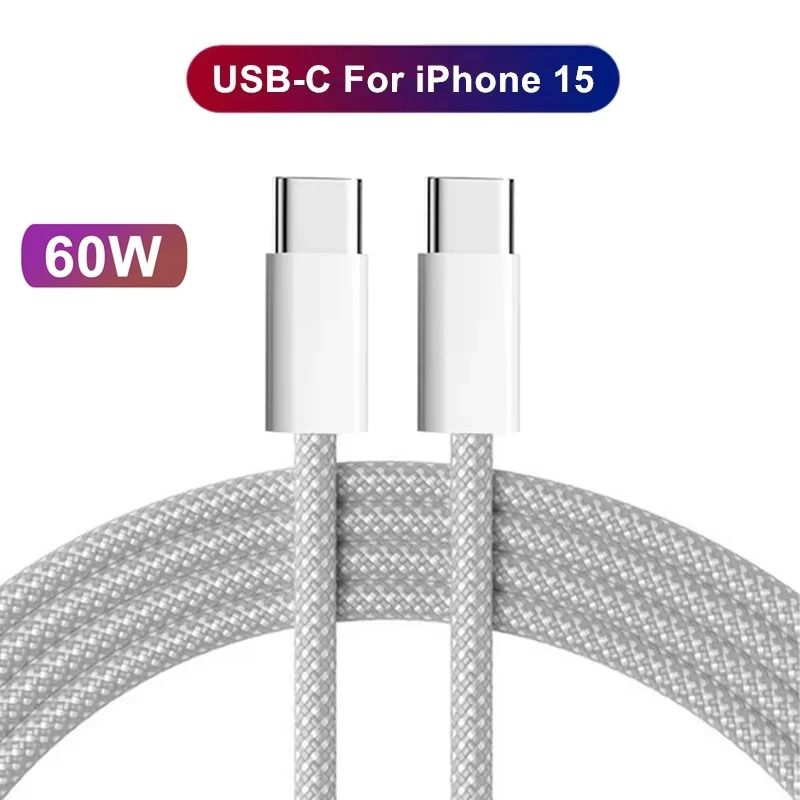 USB C Fast Charging Cable 60W PD Data Cable for iPhone and Android