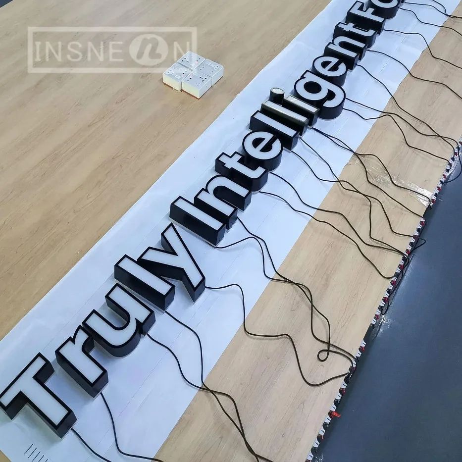 Custom LED Backlit Metal Business Sign