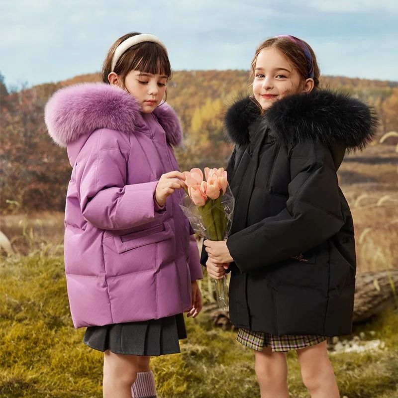 Girls Premium Waterproof Duck Down Winter Parka