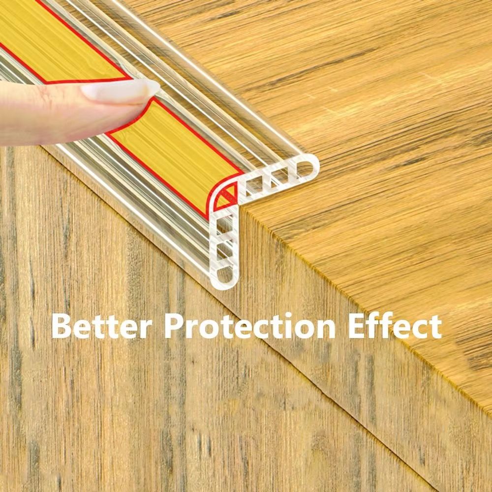 ClearEdge Transparent Table & Furniture Guard – Self-Adhesive PVC Corner & Edge Cushion for Child Safety