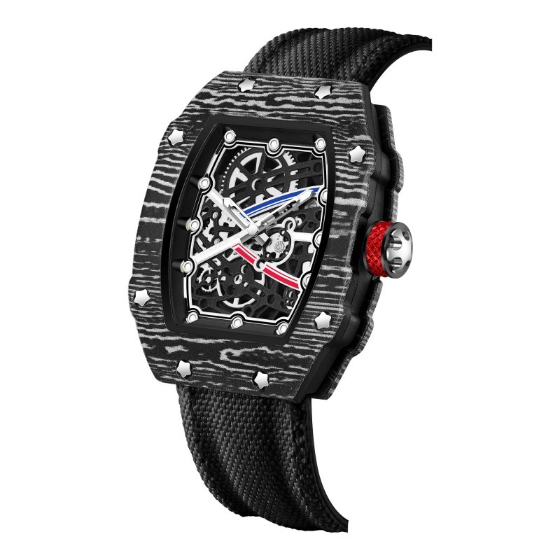 Ultra Thin Barrel Shape Quartz Watch Nylon Strap Stylish Casual Timepiece