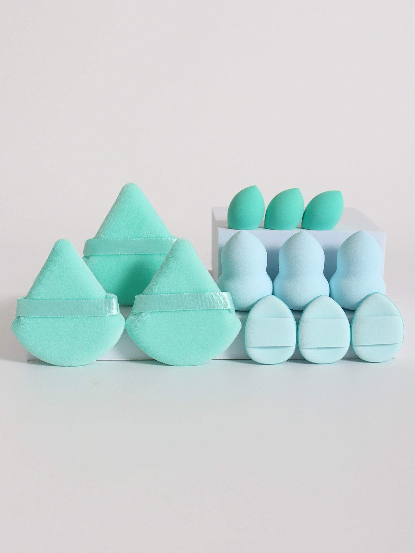 Makeup Sponge Set 12-Piece, Beauty Eggs, Mini Air Cushion Puffs, Loose Powder Puffs, Professional Blending Tools