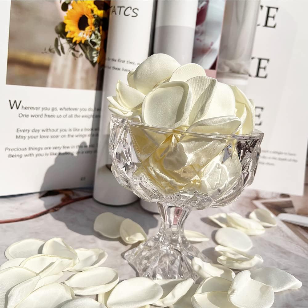 Ivory Silk Rose Petals Wedding Proposal Flower Girl Basket Aisle Runner Bridal Shower Mothers Day
