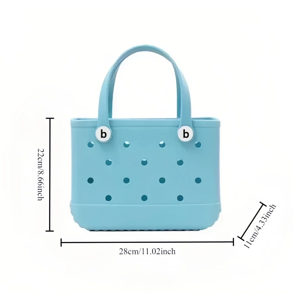 Lightweight Beach Grid Tote Bag