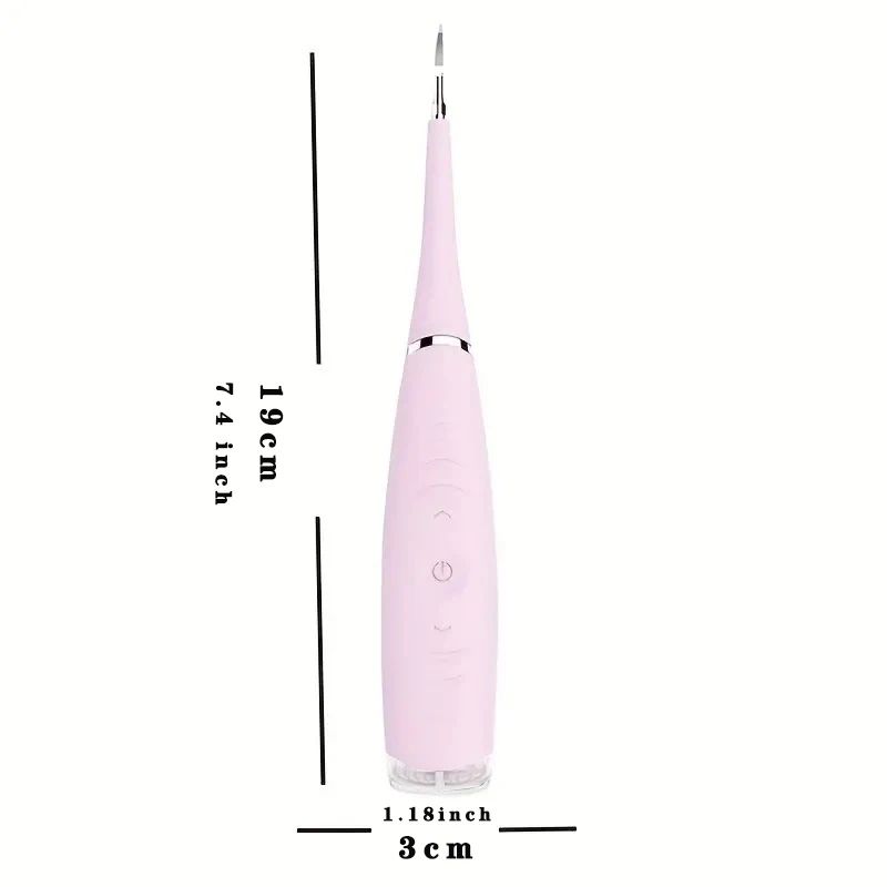 USB Rechargeable Electric Teeth Cleaner Ultrasonic Dental Tartar Remover Precision Plaque Cleaning Tool