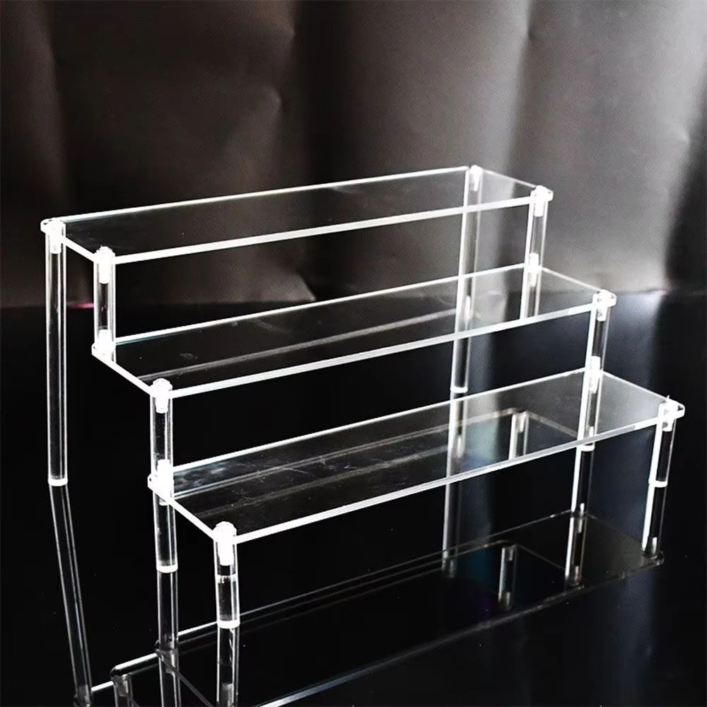 Acrylic Display Stand 1–5 Tier Transparent Rack for Cupcakes, Perfume, Dolls & Collectibles