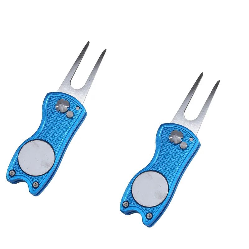 Foldable Golf Divot Repair Tool with Groove Cleaner