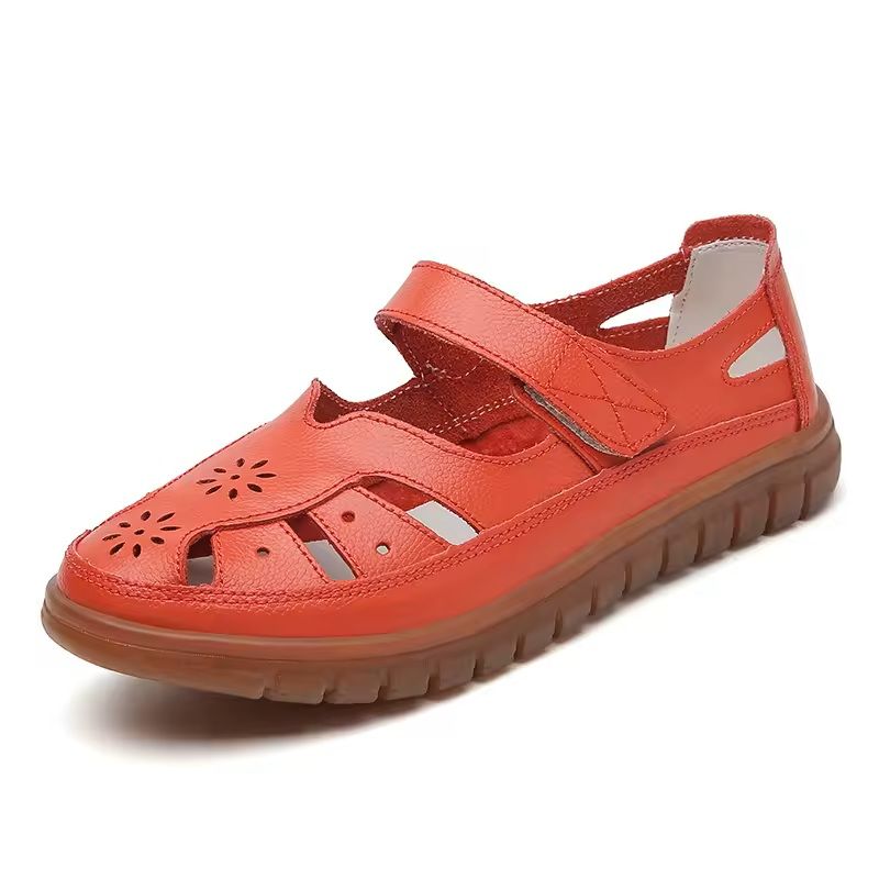 OffWhite Women NonSlip Leather Roman Sandals