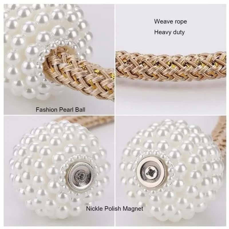 Magnetic Pearl Curtain Clip Tie Back