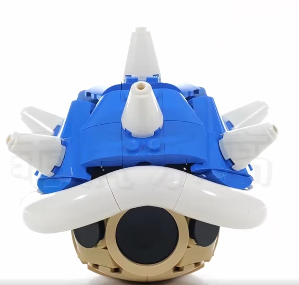 MOC Kart Spiny Shell Turtle DIY Building Block Figure – Creative Anime Toy Set