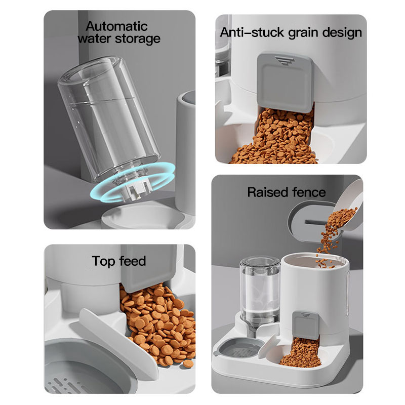 Automatic Gravity Fed Cat Water Dispenser Spill-Proof, Large Capacity, One-Piece Design
